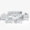 LayinSun 11-Piece Large Outdoor Modular L-Shaped Sectional Set with Propane Fire Pit Table - 2 of 4
