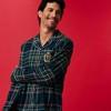 Adult General Sizing Green Tartan Plaid Men's Flannelette Luxe Pajama Set - Posh Peanut - 2 of 4