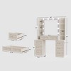 FONTOI 44"W Makeup Vanity Desk with Mirror and Lights 7 Drawers and Open Storage Shelves for Bedroom Dressing Room, White, 44.09"*15.75"*57.09" - 2 of 4