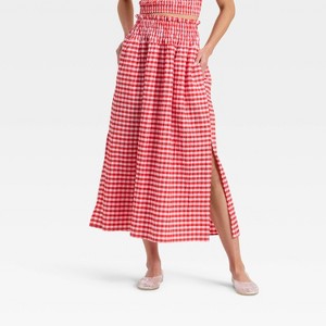Women's Smocked Maxi A-Line Skirt - Universal Thread™ - 1 of 3