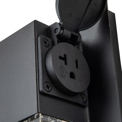 Matte Black Dusk to Dawn LED Outdoor Wall Light with Clear Bubble Glass, 2-Pack