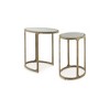 Signature Design by Ashley Irmaleigh 2-Piece Nesting Accent Table Set - Antique Gold Finish with Beveled Mirror Tops - 2 of 4
