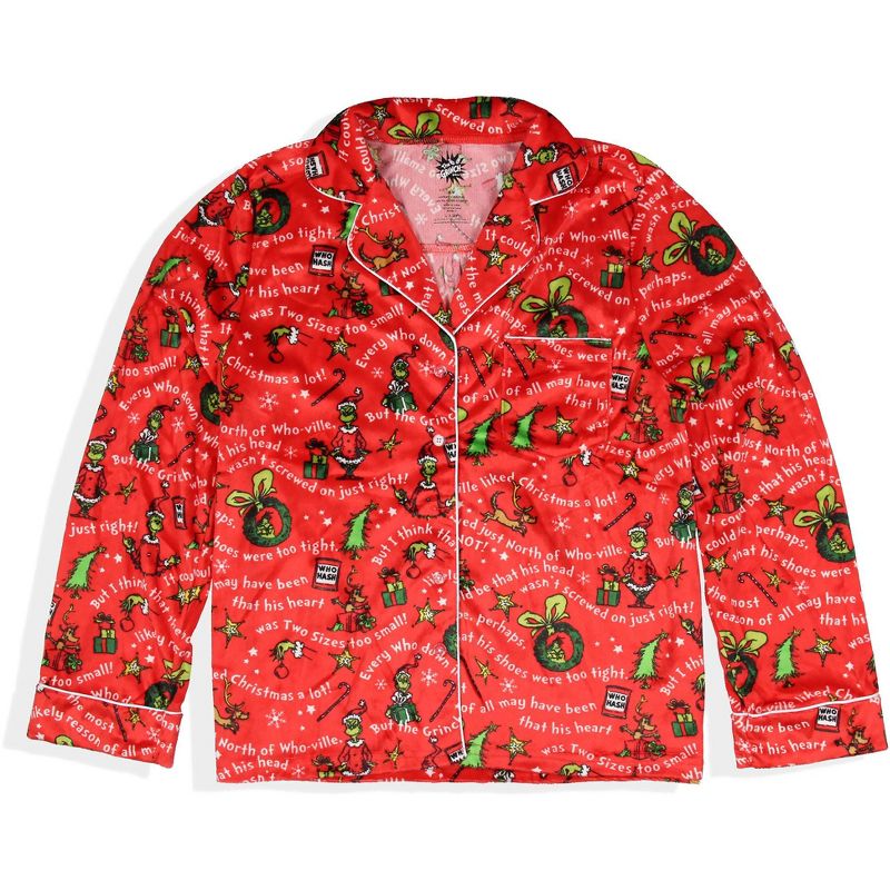 How the Grinch Stole Christmas Tossed Print Collar Sleep Family Pajama Set, 2 of 6