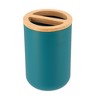Evideco French Home Goods Elegant Toothbrush Holder with Bamboo Top - Modern Bathroom Organizer for Toothbrush & Toothpaste - 2 of 4