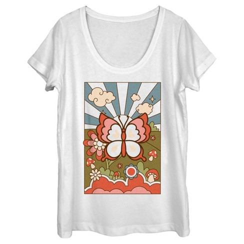 Women's Lost Gods Retro Butterfly Tarot Scoop Neck - image 1 of 4