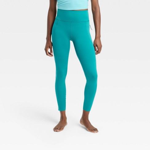 Women's Flex Ribbed Curvy Fit High-Rise 7/8 Leggings - All in Motion™ - image 1 of 4