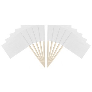 Unique Bargains Small Labeling Marking Cake Cocktail Decor Flag Toothpicks 100 Pcs - 1 of 4