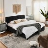 Hydraulic Storage Platform Bed Frame with Soft Chenille Upholstered Headboard,Modern Luxury Design for Bedroom-Baofuwish - 2 of 4