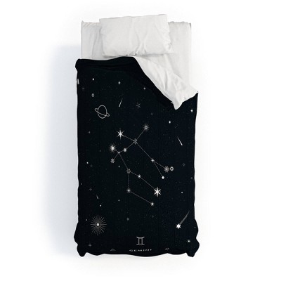 Cuss Yeah Designs Gemini Star Constellation Comforter Set - Deny Designs
