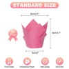Unique Bargains Greaseproof Paper Cupcake Muffins Liners Tulip Baking Cups 50 Pcs - 2 of 4