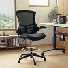 Flash Furniture Mid-Back Mesh Ergonomic Drafting Chair with Adjustable Foot Ring and Flip-Up Arms - image 2 of 4