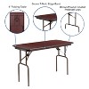 Flash Furniture 4-Foot Mahogany Melamine Laminate Folding Banquet Table - 3 of 4