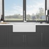 Gulches 33" White Farmhouse Workstation Sink, Ceramic Double Bowl - 4 of 4