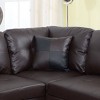 VYNXARIA 3 PC Sectional Sofa Set, (Brown) Faux Leather left -Facing Chaise with Free Storage Ottoman - 3 of 4
