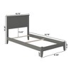 AFI Furnishings Madison Twin Extra Long Traditional Bed with Open Footboard and Turbo Charger in Grey - 4 of 4