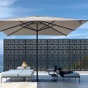 Lirago 72 in. Outdoor Privacy Panel Galvanized Metal Fence Black - 3 of 4