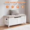 Storage Bench, 39.4” Wooden Chest Storage Box with 2 Safety Hinges, Entryway Benches with Flip-Top, Large Trunk for Living Room, Bedroom - 3 of 4