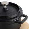 MegaChef Cast Iron 8 Ounce Mini Dutch Oven with Wood Tray - 4 of 4