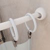 Home Mart Goods White Metal Shower Curtain Curved Rod Rust Resistant Non-Slip - 40"-64" - 4 of 4