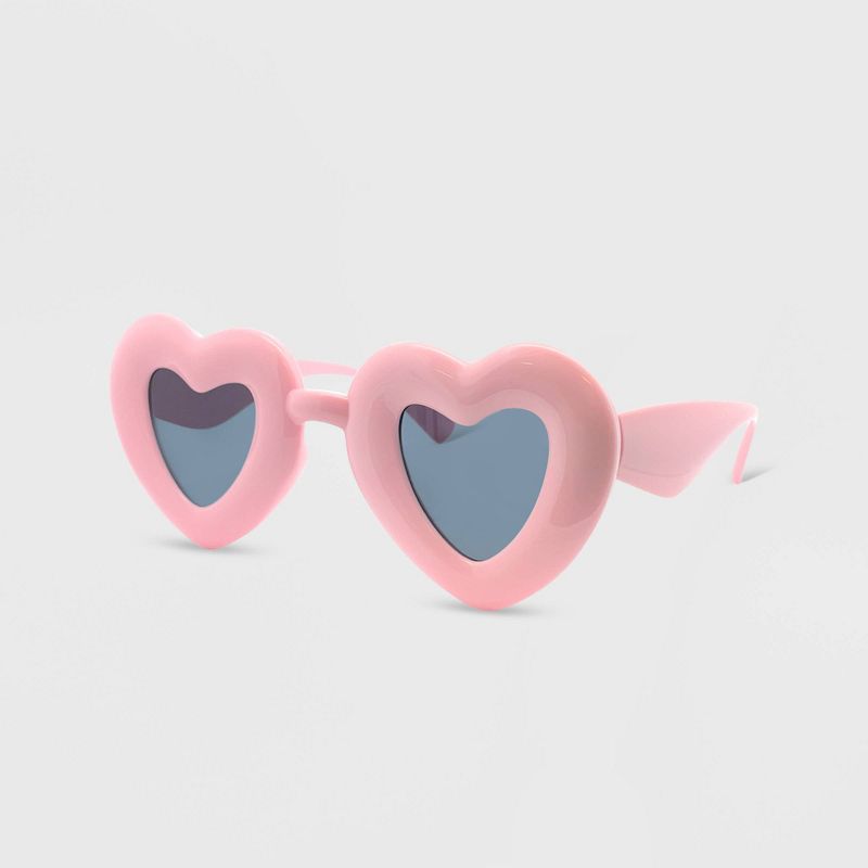 Women&#39;s Plastic Heart Sunglasses - Wild Fable&#8482; Pink, 2 of 3