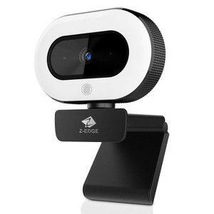 Z-EDGE ZW560S QHD 2K Stream Webcam Auto Focus Web Camera for PC/Desktop/Laptop, Built-in Mic, Plug & Play, Touch Control Ring Light - 1 of 4