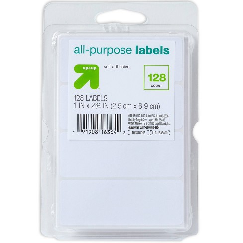Rite Aid Home Removable Self-Sticking Labels - 1 in x 2.75 in, 128 ct