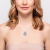 Pompeii3 1/2Ct Pear Shape Halo Lab Created Diamond Pendant Necklace in White or Yellow Gold - 4 of 4