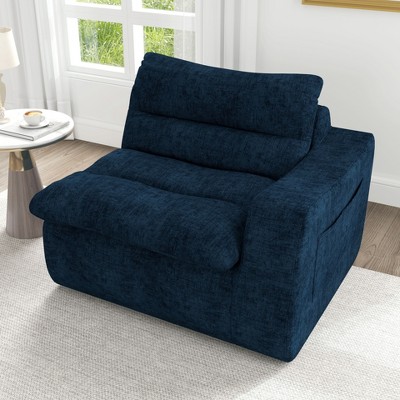 CAVINAS Lazy Floor Sofa, Modern Armless and Backless Sofa Chair, Comfy Accent Bean Bag Couch, Suitable for Living Room Bedroom Office