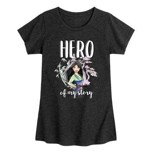 Girls' - Disney - Mulan Hero Of My Story Fitted Short Sleeve Graphic T-Shirt - image 1 of 4