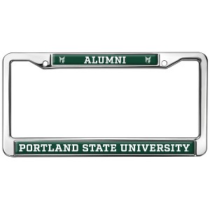 Portland State University Alumni Logo Full Size Standard License Plate Metal Frame - 1 of 4