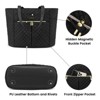 Laptop Bag for Women 15 inch,Diamond Quilted Work Tote Bags Womens Laptop Tote Computer Shoulder Bags - 4 of 4