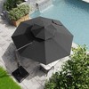 Crestlive Products 11.5FT Round Double Top Cantilever Umbrella Outdoor 360 Degree Rotation Offset Umbrella 7 Heights Adjustable Cantilever Umbrella - image 4 of 4