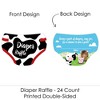 Big Dot of Happiness Farm Animals - Diaper Shaped Raffle Ticket Inserts - Barnyard Baby Shower Activities - Diaper Raffle Game - Set of 24 - 2 of 4