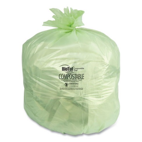 Biotuf Compostable Can Liners, 23 to 30 gal, 1 mil, 28