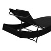 vidaXL Sun Lounger with Pillow Poly Rattan Black - 4 of 4