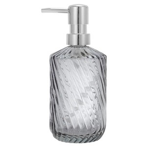 Unique Bargains Durable Cylinder Twill Lines Soap Dispenser 1 Pc - 1 of 4