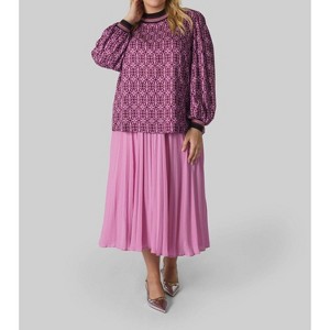 Women's GEO PUFFY SLEEVE SHIRT - mat fashion - 1 of 3