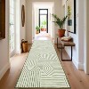 Runner Rug, Modern Minimalist Arched Lines Carpet, Machine Washable Area Rug Pet Friendly for Hallway, Kitchen, Bathroom - 2 of 4
