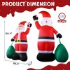 NAYSAYE Christmas Inflatable Holiday Decorations 14FT Giant Santa Claus with Gift Bag for Party Display, Red and White, 110.2"*55.1"*165.4" - 3 of 4