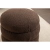 NicBex Round Velvet Ottoman Footrest Stool for Living Room, Bedroom & Entryway - 4 of 4