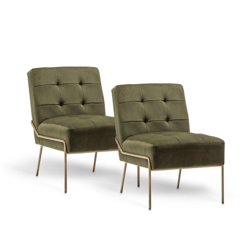 Target green velvet online chair