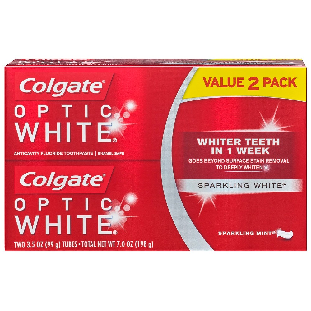 UPC 035000766908 product image for Colgate Optic White Sparkling Mint Toothpaste 3.5oz, Twin Pack | upcitemdb.com