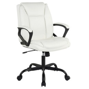 BestMassage Office Chair Executive Chair with Breathable PU Leather Rolling Casters - 1 of 4