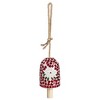 7.5 Inch Poinsettia Mosaic Bell Chime Christmas Bells And Wind Chimes - 3 of 3