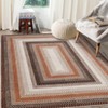Indoor Modern Machine Washable Geometric Bordered Area Rugs - Soft Non Slip Floor Carpet for Home Office - 2 of 4