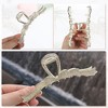 Unique Bargains Women's Rhinestone Faux Pearl Bow Knot Hair Clips Gold Tone 1 Pc - 4 of 4