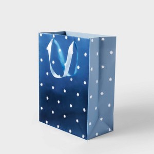 Large Blue Foil with White Star Dot Cub Bag - Spritz™ - 1 of 3