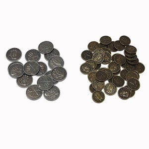 Thuderworks: Roll Player: Metal Coins Premium Game Accessory Upgrade, 60 Pieces - 1 of 4