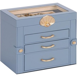 3-Drawer Jewelry Box and Display Organizer for Earrings and Necklaces - 1 of 4