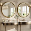 BEAUTYPEAK Beaded Round Wall Mirror Decorative Vanity Bathroom Mirror with Resin Frame - 3 of 4